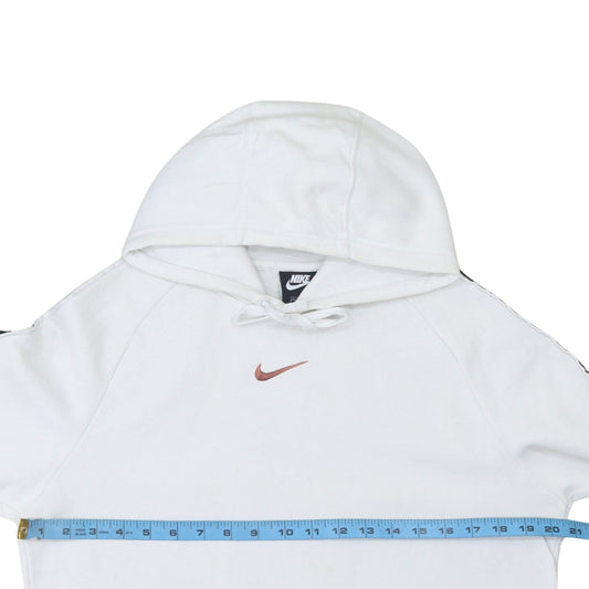 Nike Men White Pullover Hoodie Small Logo Sportswear