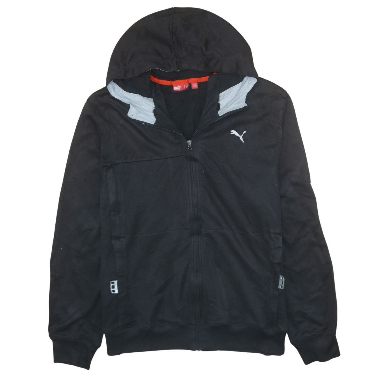 Puma Men's Black XL Full Zip Hooded Sports Hoodie
