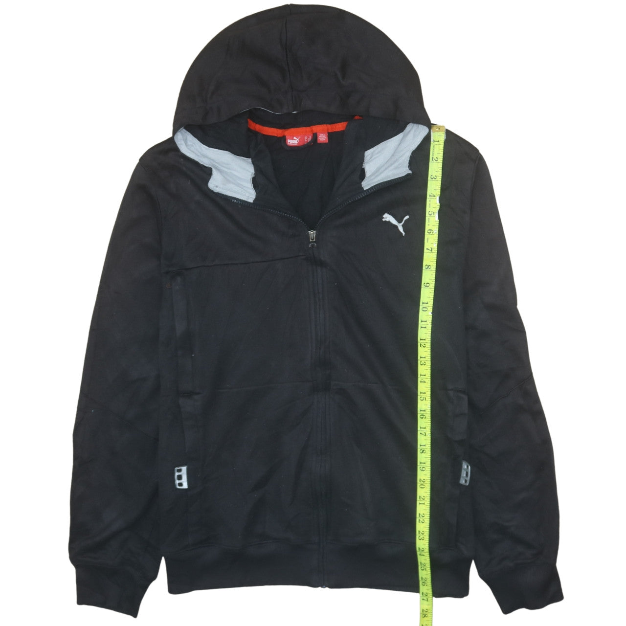 Puma Men's Black XL Full Zip Hooded Sports Hoodie