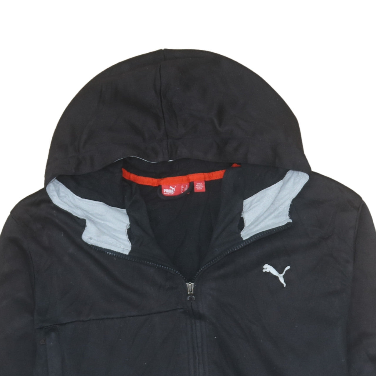 Puma Men's Black XL Full Zip Hooded Sports Hoodie