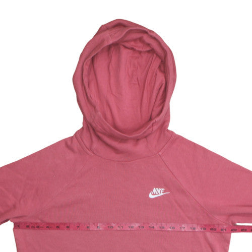 Nike Womens Pink Pullover Hoodie Sweatshirt Size M Cotton Blend