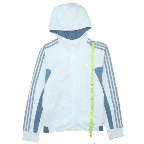 Adidas Men's White Full Zip Hoodie Size M Sports Fleece