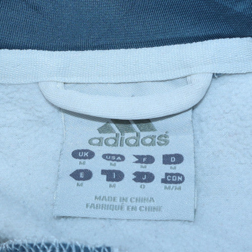 Adidas Men's White Full Zip Hoodie Size M Sports Fleece