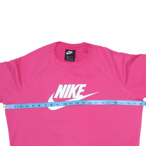 Nike Womens Pink Crew Neck Pullover Sweatshirt Size M