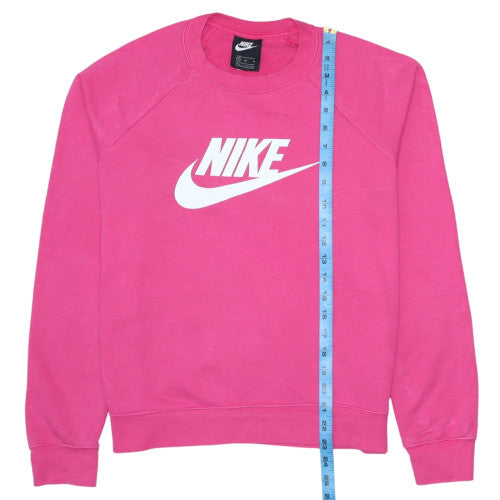 Nike Womens Pink Crew Neck Pullover Sweatshirt Size M