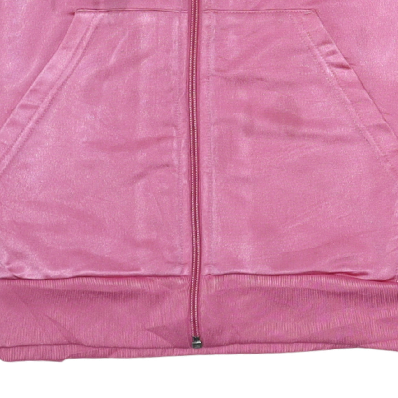 Adidas Women's Pink Full Zip Track Sweatshirt L Primeblue Polyester