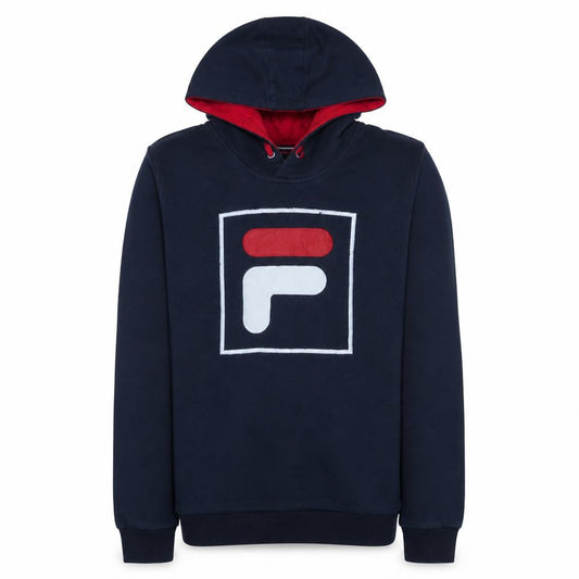 Fila Boys Blue Pullover Hoodie Size 152 Logo Hooded Sweatshirt