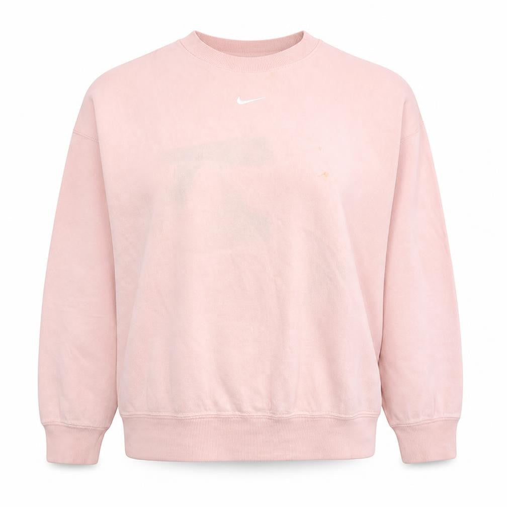 Nike Women Pink Crew Neck Pullover Sweatshirt M Cotton Blend