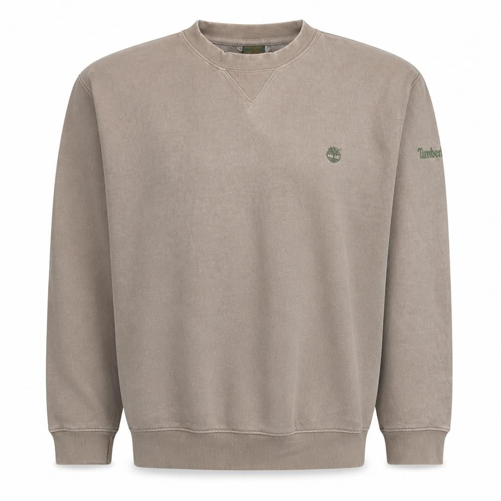 Timberland Men's Beige Crew Neck Pullover Sweatshirt Size M