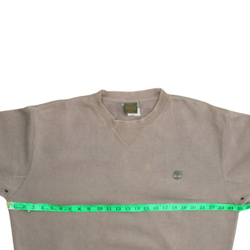 Timberland Men's Beige Crew Neck Pullover Sweatshirt Size M