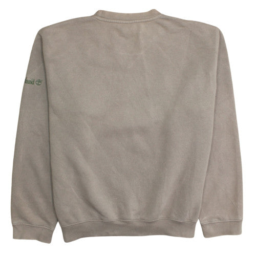Timberland Men's Beige Crew Neck Pullover Sweatshirt Size M