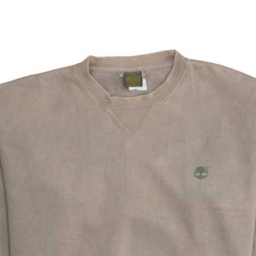 Timberland Men's Beige Crew Neck Pullover Sweatshirt Size M