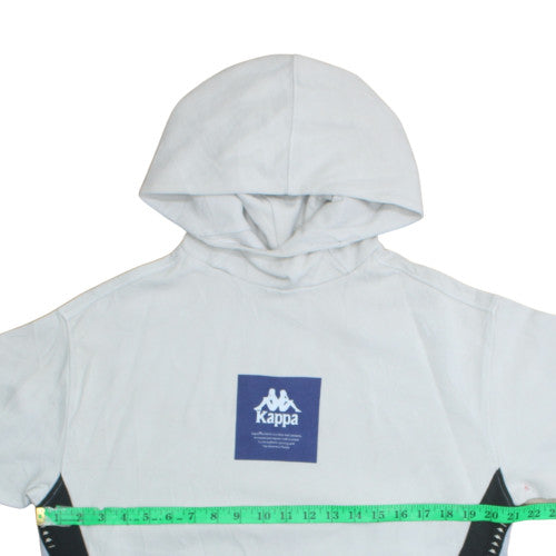 Kappa x Zara Boys White Hoodie 13-14 Years Pullover Cotton Blend