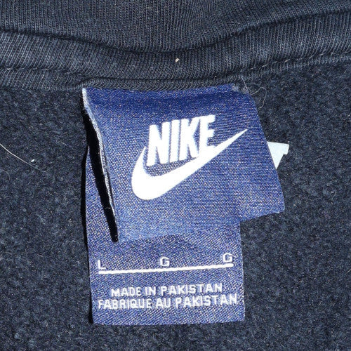 Nike Men's Black Full Zip Hoodie L Regular Fleece Sweatshirt