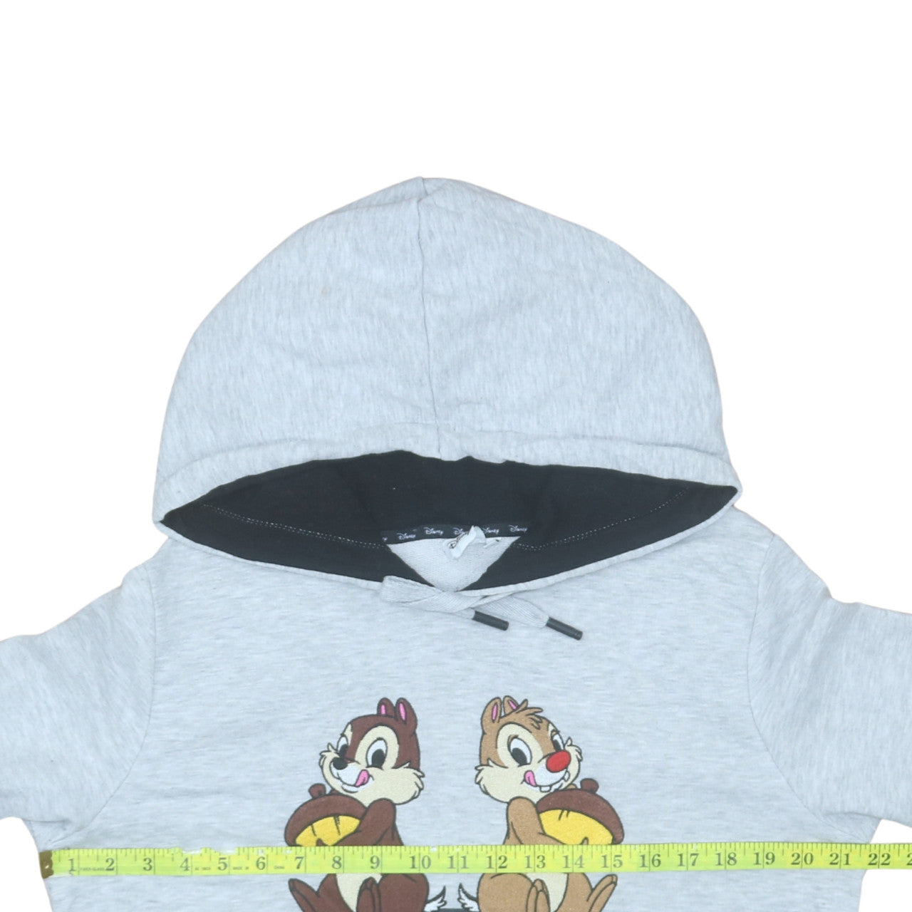 Disney Women Grey Chip and Dale Pullover Hoodie Size L