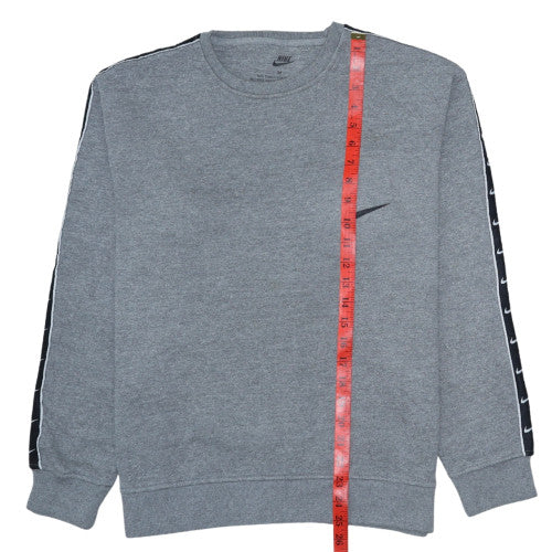 Nike Men's Grey Pullover Sweatshirt M Crew Neck Classic Fit