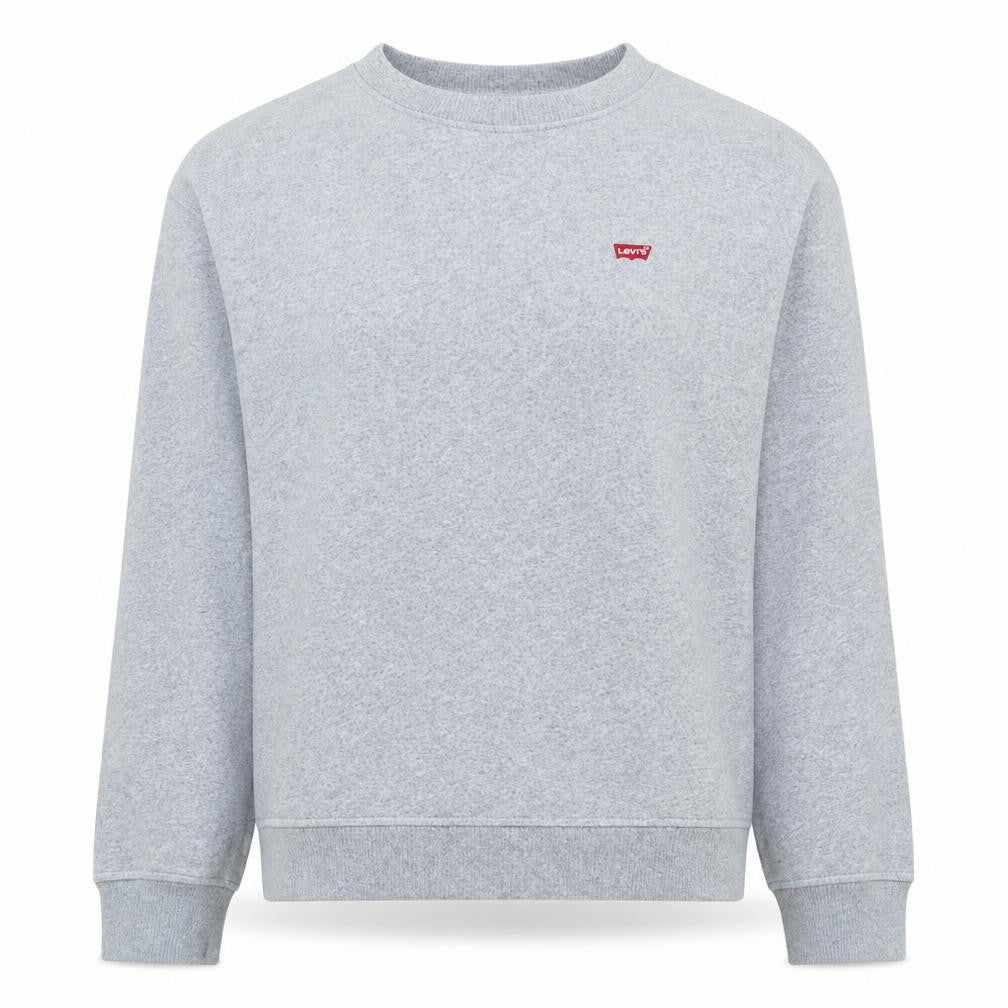 Levi's Women Grey Crew Neck Pullover Sweatshirt M Cotton Blend
