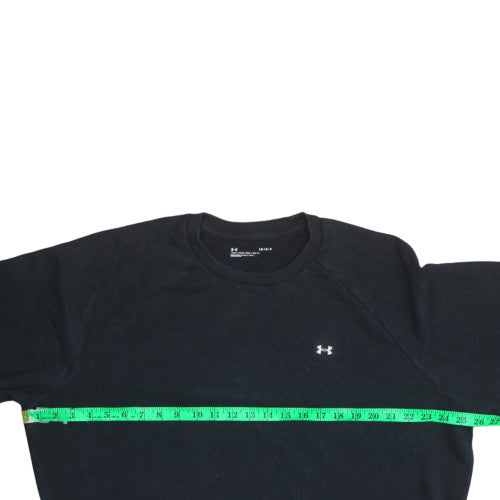 Under Armour Mens Black Large Crew Neck Sweatshirt Fleece Pullover