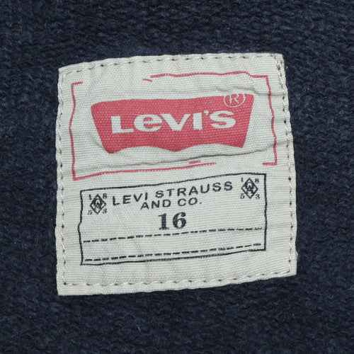 Levi's Boys Black Crew Neck Logo Pullover Sweatshirt 16 Years