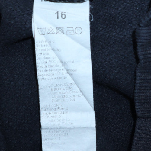 Levi's Boys Black Crew Neck Logo Pullover Sweatshirt 16 Years