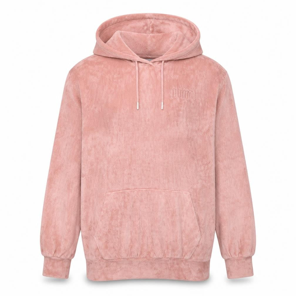 Puma Womens Pink Pullover Hoodie Size 10 Soft Fleece Casual Sweatshirt