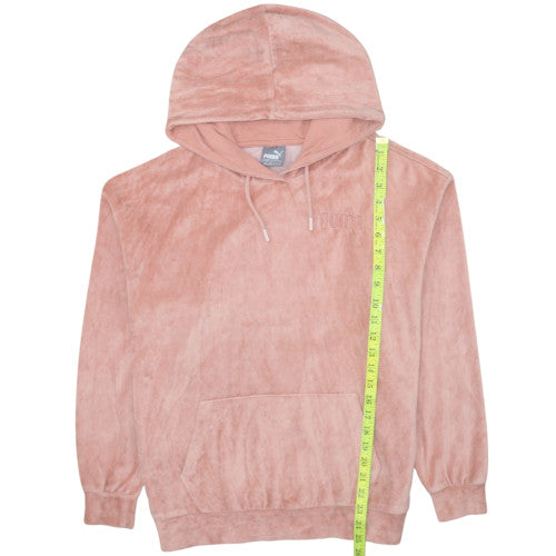 Puma Womens Pink Pullover Hoodie Size 10 Soft Fleece Casual Sweatshirt