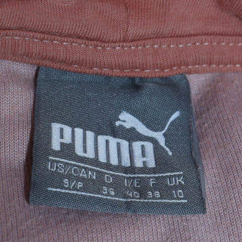 Puma Womens Pink Pullover Hoodie Size 10 Soft Fleece Casual Sweatshirt