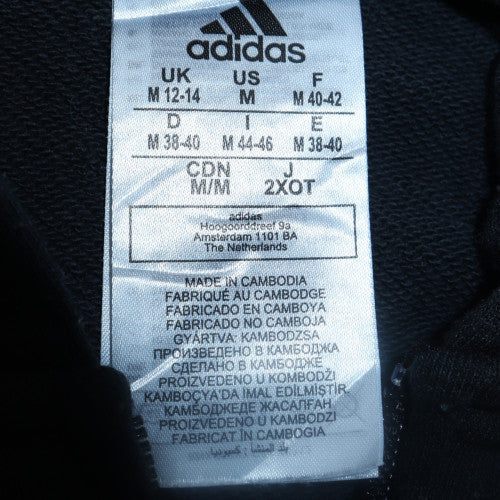 Adidas Womens Black Full Zip Hoodie Size 12-14 M Sportswear
