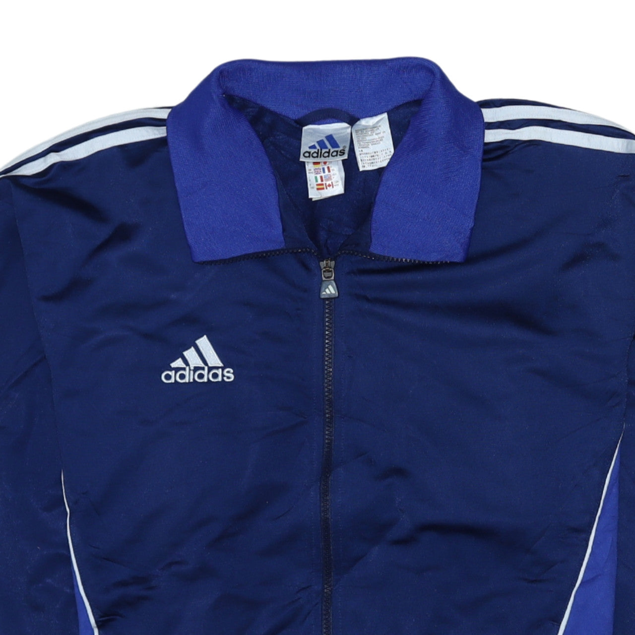 Adidas Men's Blue Track Jacket Size M Vintage 1999 Full Zip