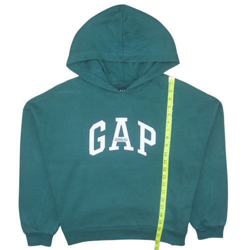GAP Women Green Pullover Hoodie Small Logo Athletic Style Sweatshirt