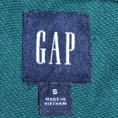 GAP Women Green Pullover Hoodie Small Logo Athletic Style Sweatshirt