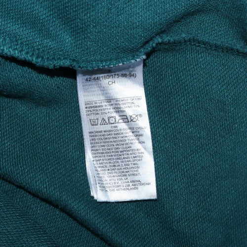 GAP Women Green Pullover Hoodie Small Logo Athletic Style Sweatshirt
