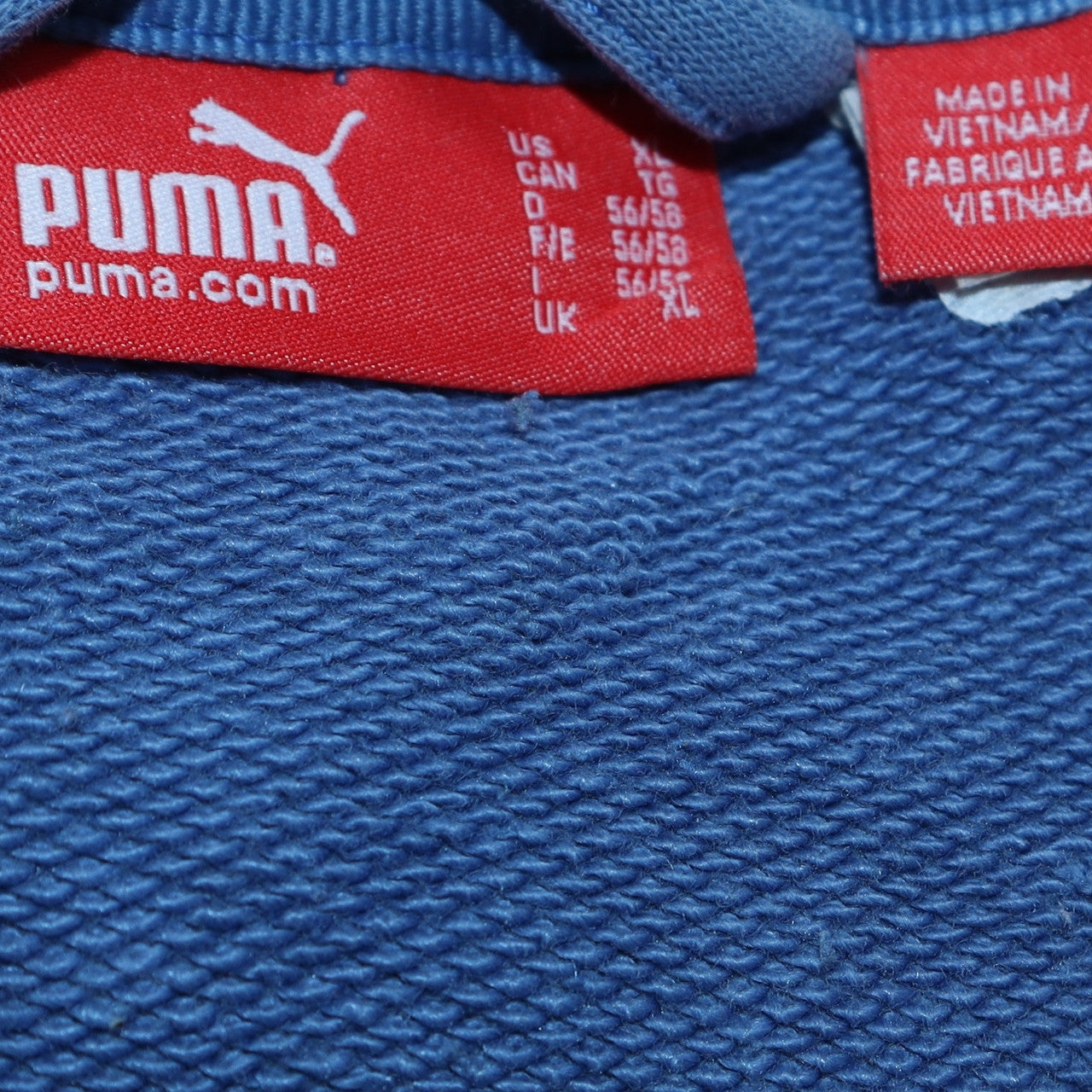 Puma Men's Blue XL Track Jacket Retro Full Zip Cotton Blend