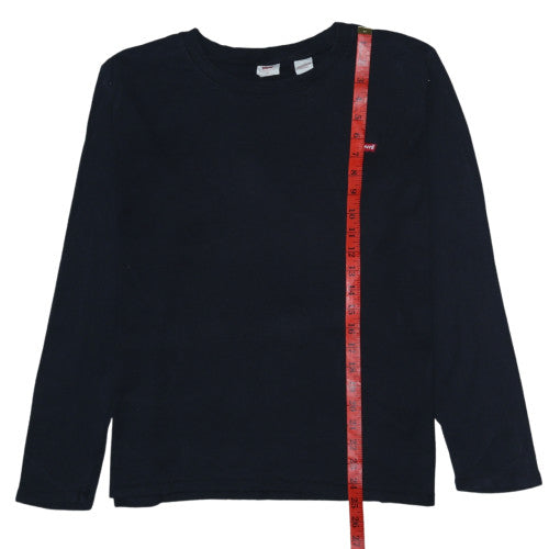 Levi's Women's Black 2XL Long Sleeve Basic Cotton T-Shirt