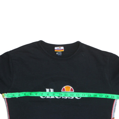 Ellesse Men’s Black XS Pullover Sweatshirt Crew Neck Logo