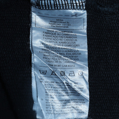 Adidas Women Black XS Crew Neck Pullover Sweatshirt Cotton Blend