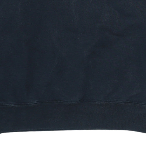 Adidas Women Black XS Crew Neck Pullover Sweatshirt Cotton Blend