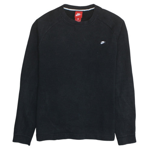 Nike Men's Black Small Crew Neck Pullover Sweatshirt Cotton Blend