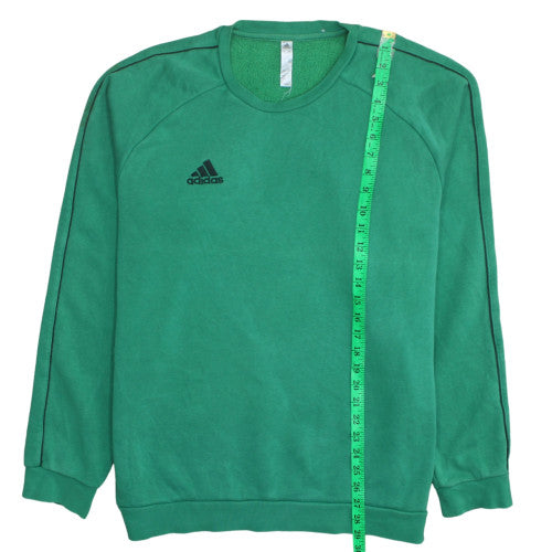 Adidas Mens Green XL Pullover Fleece Sweatshirt Crew Neck Sports