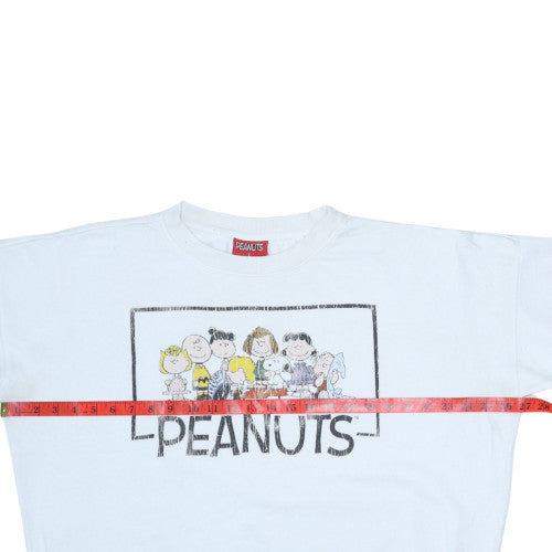 Peanuts Women's White Pullover Sweatshirt L Graphic Crew Neck