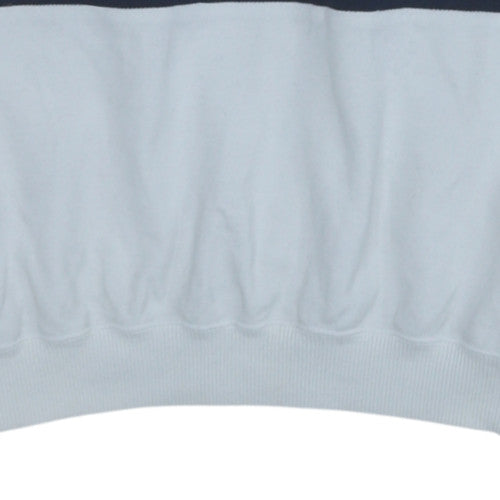 Lacoste Womens White Navy Crew Neck Pullover Sweatshirt Size M