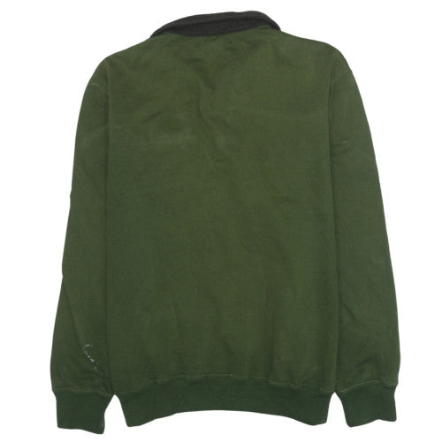 Rick Armand Men's Green Henley Sweatshirt Size L Casual Pullover
