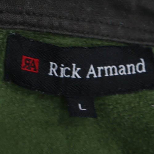 Rick Armand Men's Green Henley Sweatshirt Size L Casual Pullover