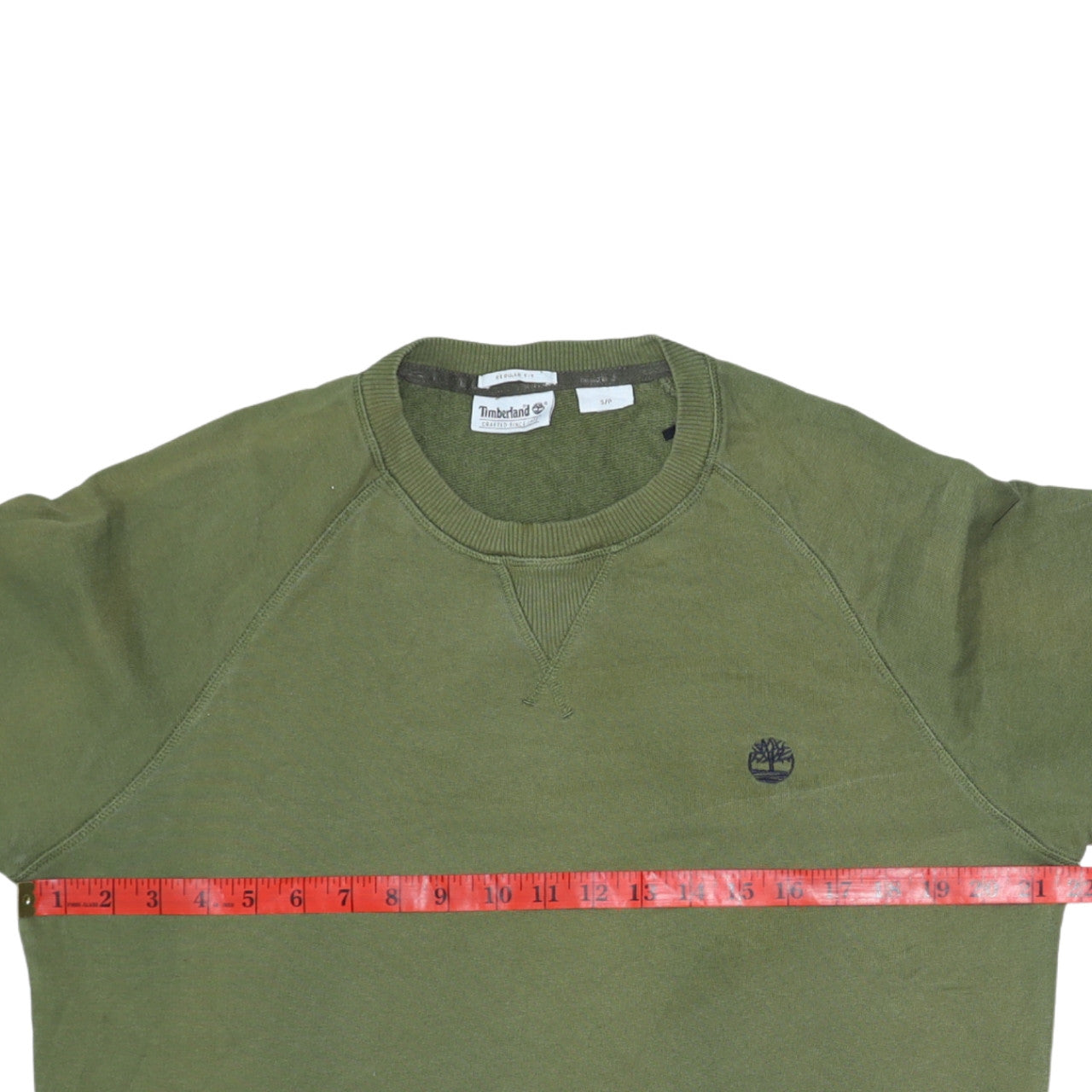 Timberland Men's Green Crew Neck Cotton Sweatshirt Size S