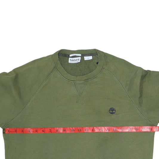 Timberland Men's Green Crew Neck Cotton Sweatshirt Size S