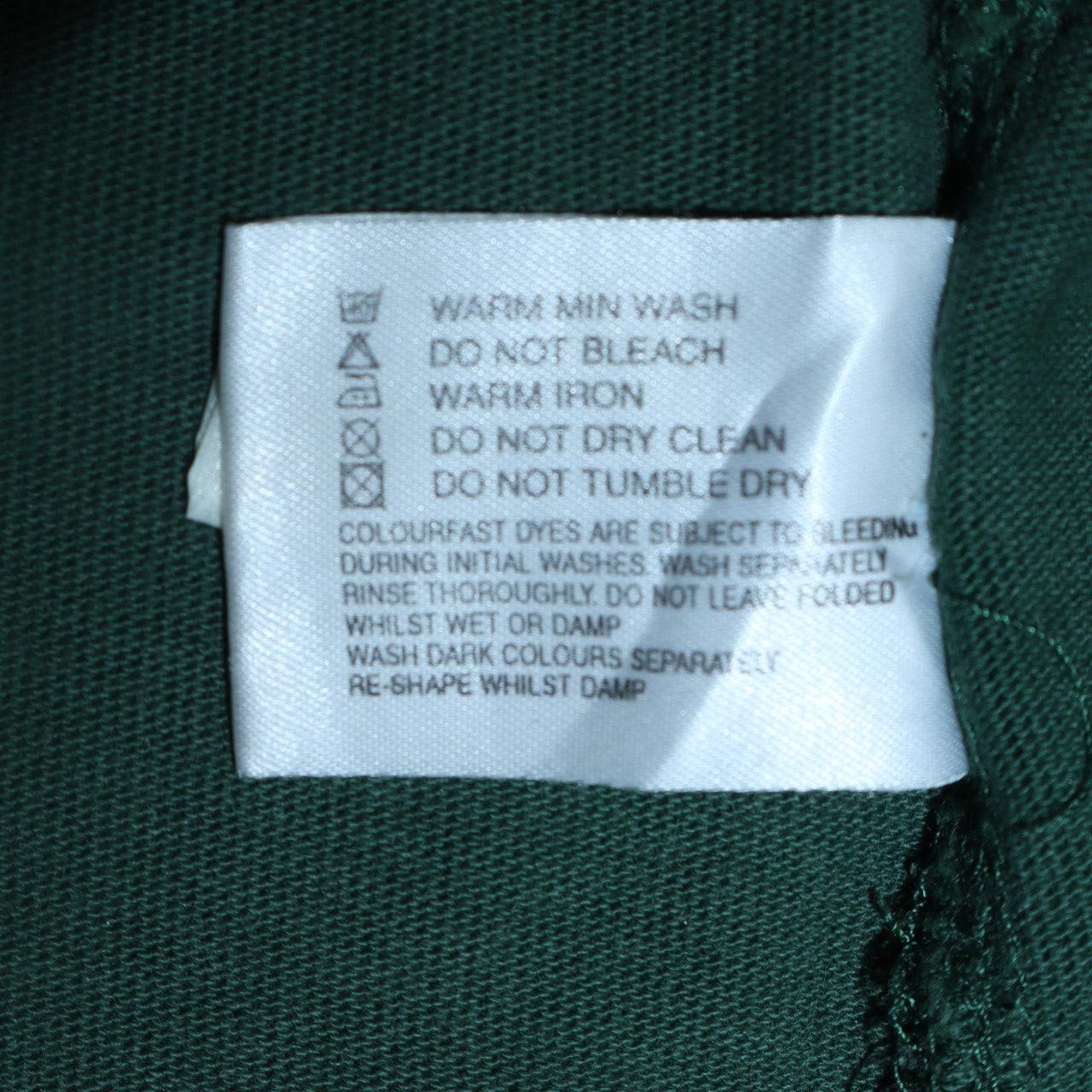 Cotton Traders Men's Green XL Embroidered Rugby Sweatshirt