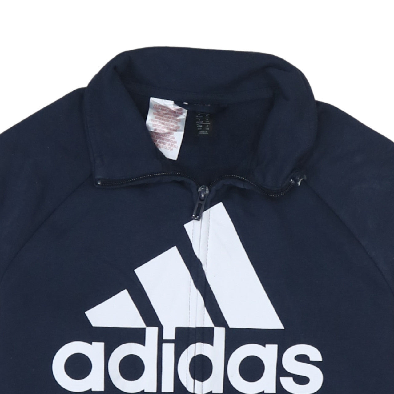 Adidas Boys Blue Track Jacket 13-14 Years Full Zip Cotton Blend Sportswear