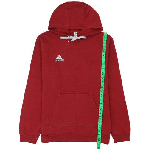 Adidas Men Red Pullover Hoodie Size M Regular Fit Sportswear