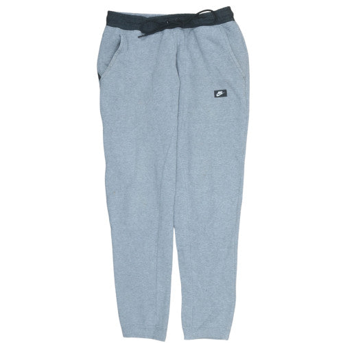 Nike Mens Grey Fleece Joggers M Regular Fit Sports Drawstring Pants