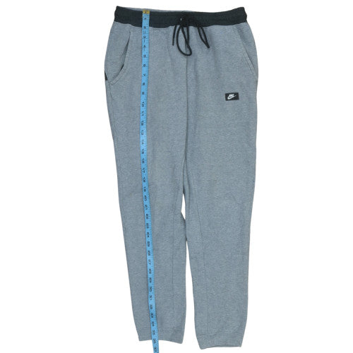 Nike Mens Grey Fleece Joggers M Regular Fit Sports Drawstring Pants